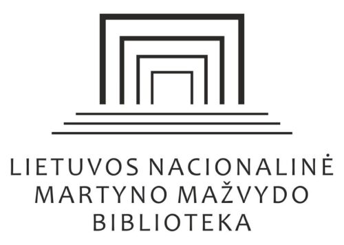 Juodai baltas logotipas Lietuvos Nacionalinė Martyno Mažvydo biblioteka